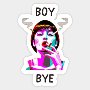 Boy bye funny feminism Sticker